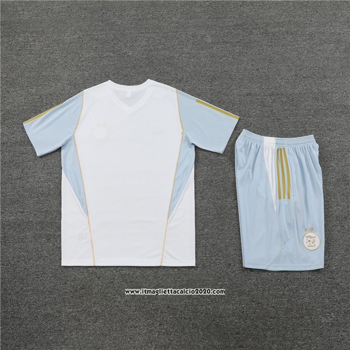 Tuta da Track Algeria Manica Corta 2023 2024 Bianco - Pantalon Corto
